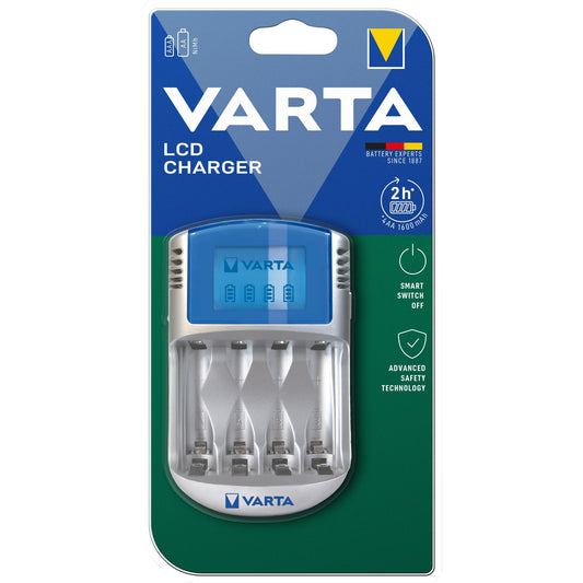 VARTA NiMH Universal Ladegerät LCD Charger ohne Akkus für AA/AAA, USB, Retail