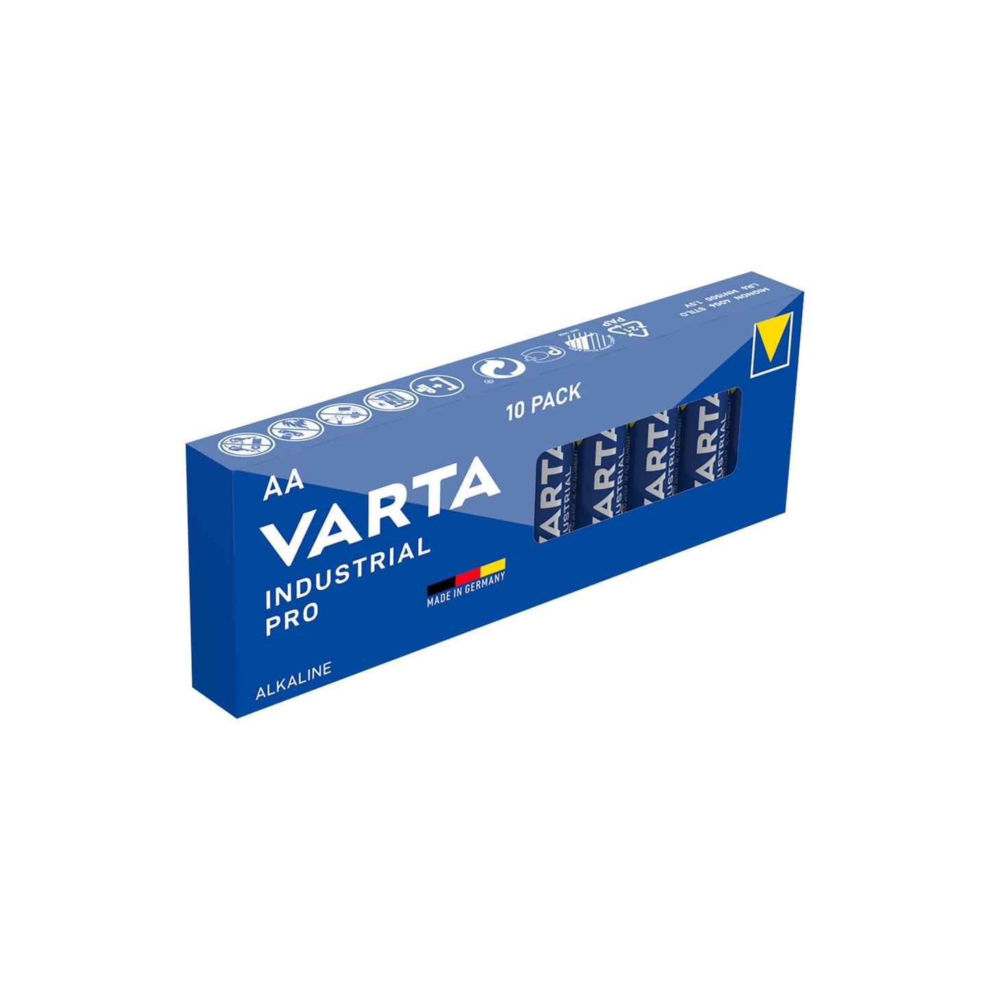 VARTA Batterie Alkaline Mignon AA LR06, 1.5V Industrial Pro, Retail Box (10-Pack)