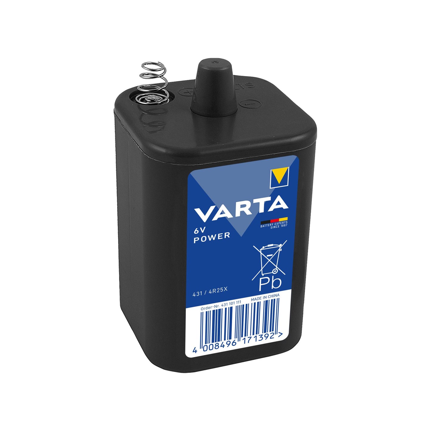 VARTA Batterie Zink-Kohle 431, 6V, 8.500mAh Shrinkwrap (1-Pack)