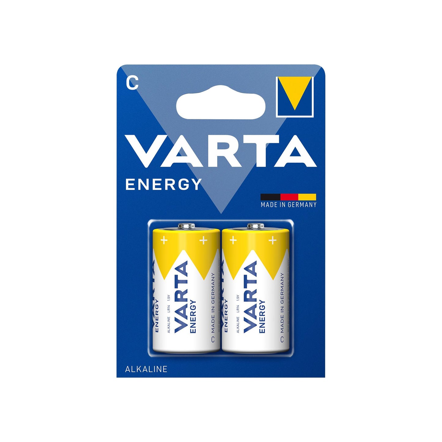 VARTA Batterie Alkaline Baby C LR14, 1.5V Energy, Retail Blister (2-Pack)