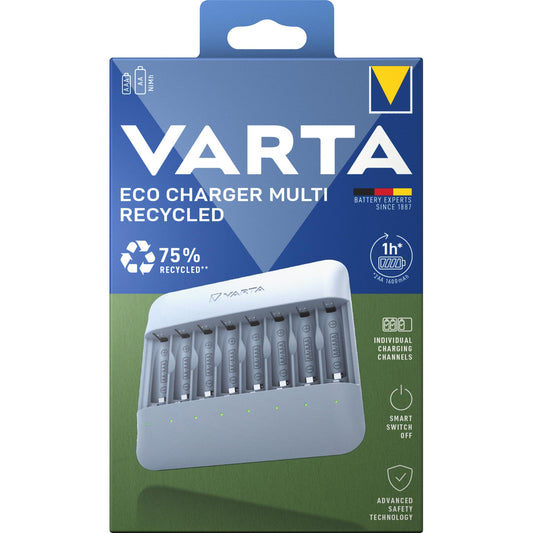 VARTA NiMH Universal Ladegerät Eco Charger Multi - Recycled ohne Akkus für AA/AAA Retail
