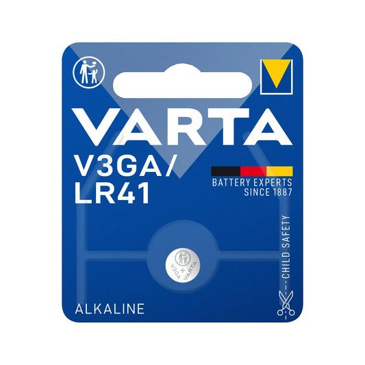 VARTA Batterie Alkaline Knopfzelle LR41, V3GA, 1.5V Electronics, Retail Blister (1-Pack)