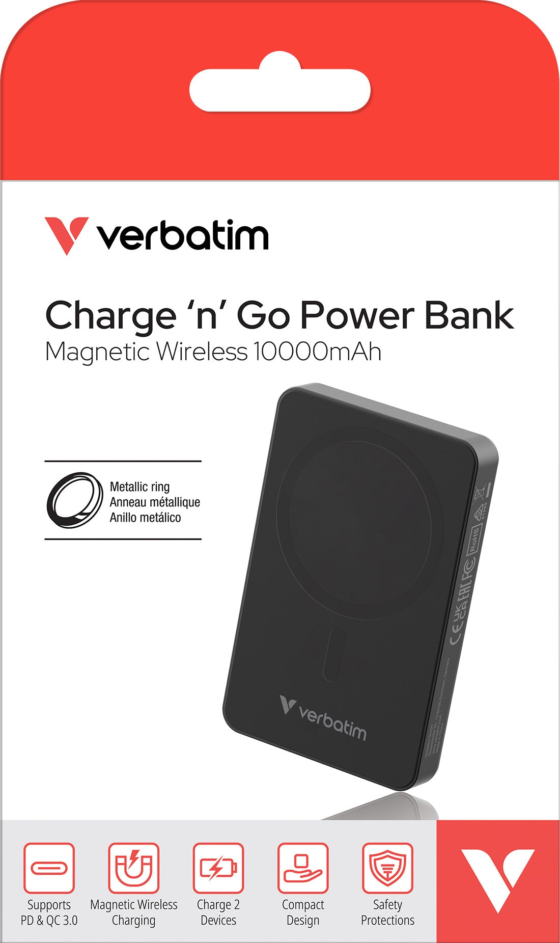 VERBATIM Akku Powerbank, 10.000mAh, schwarz