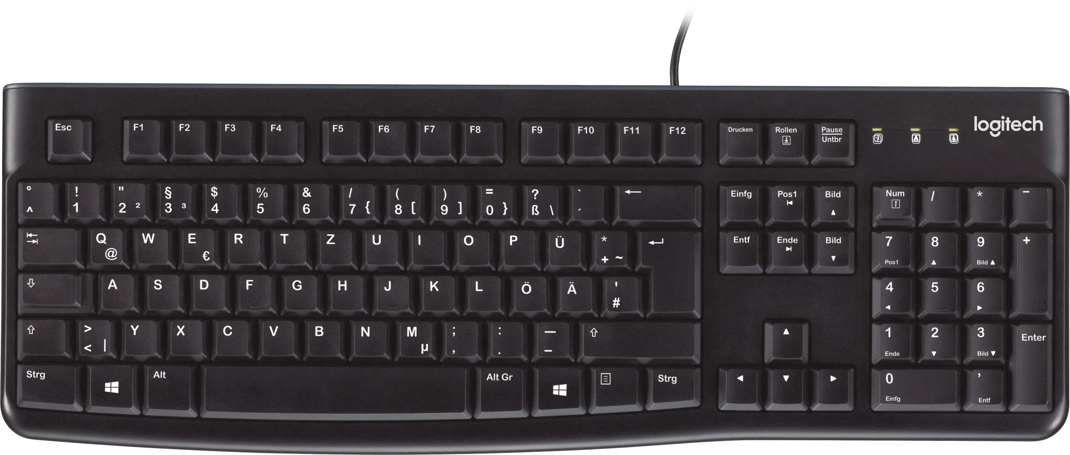LOGITECH Tastatur K120, USB, schwarz