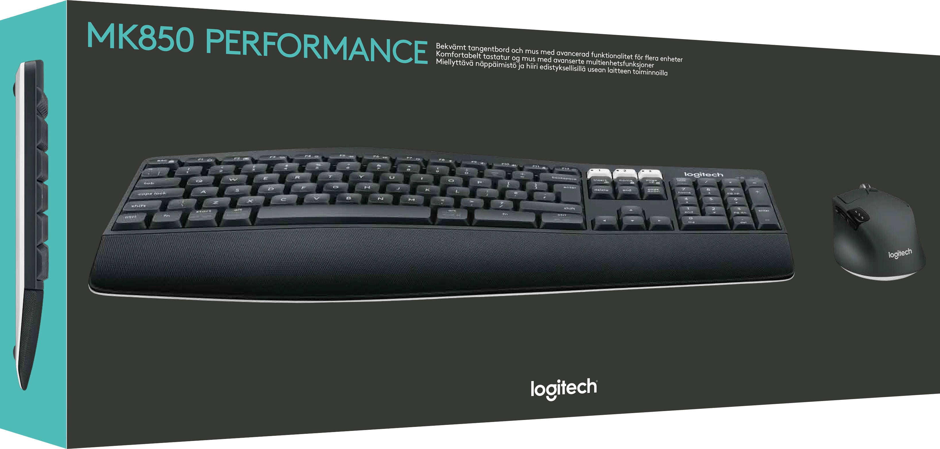 LOGITECH Tastatur-Maus Set MK850, Wireless, schwarz