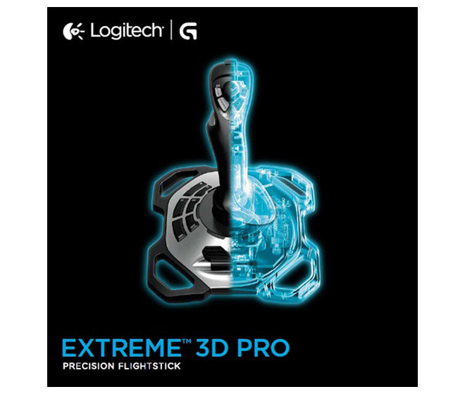 LOGITECH Gaming Joystick, Extreme 3D Pro, USB, schwarz-silber