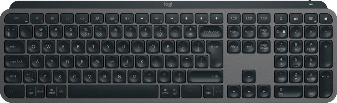 LOGITECH Tastatur MX Keys S, Wireless, Bluetooth, grafit