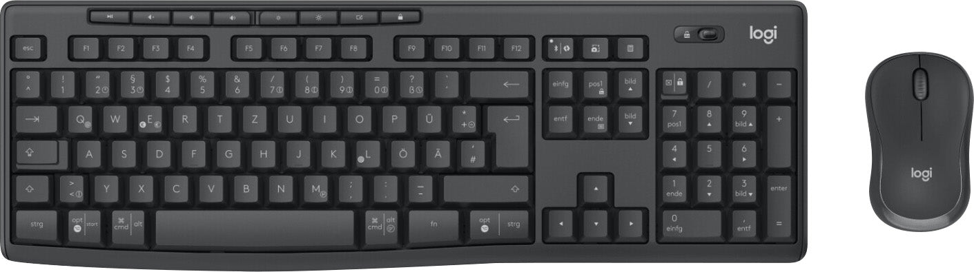 LOGITECH Tastatur-Maus Set MK370, Wireless, grafit