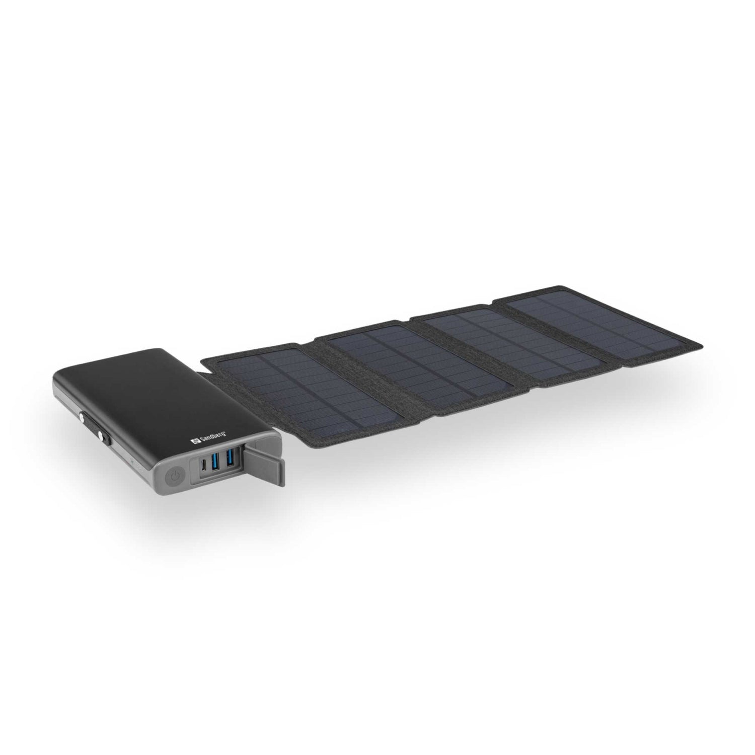 Sandberg 4 Panel Solar Powerbank ohne Hintergrund mit Schlagschatten