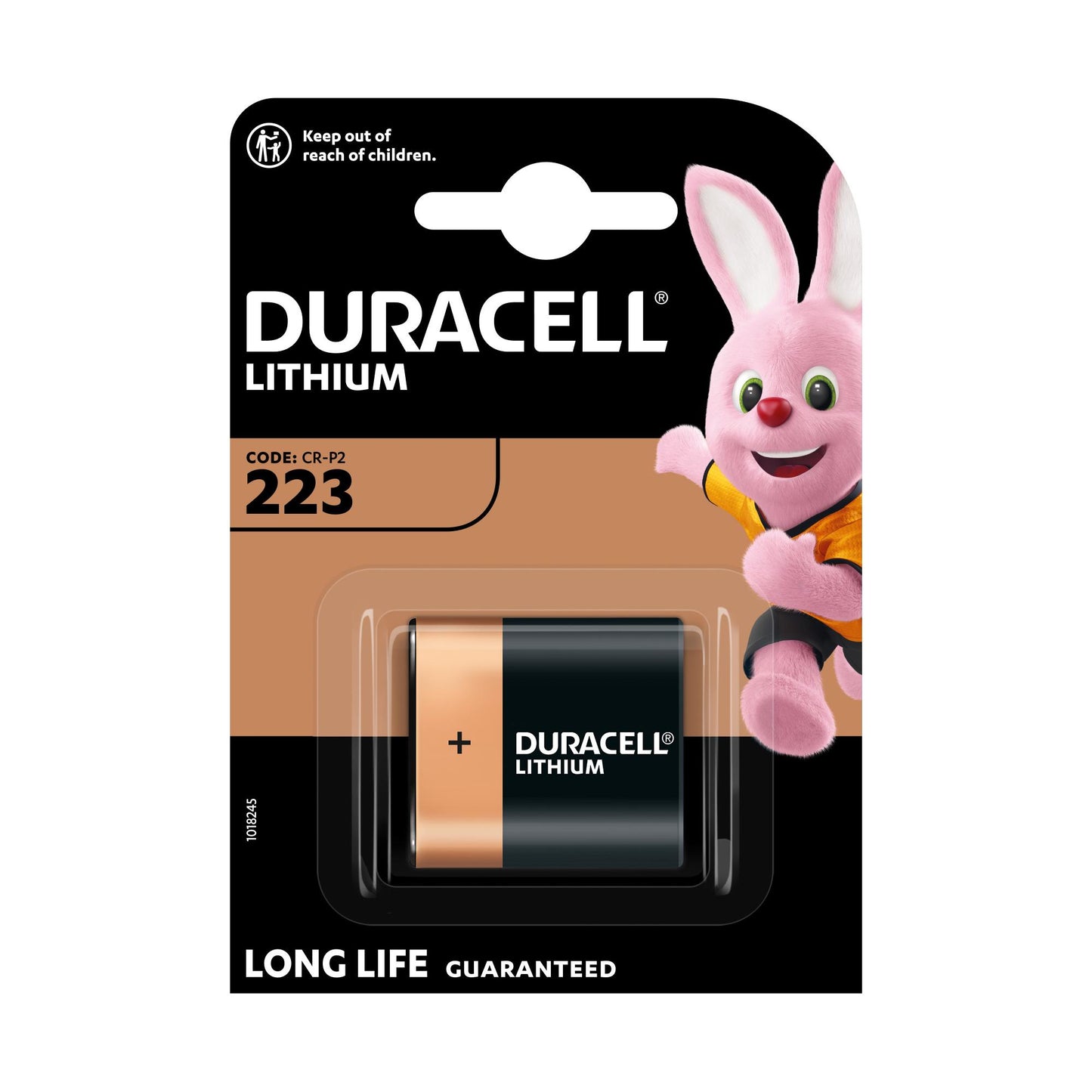 DURACELL Batterie Lithium CR-P2, 223, 6V Photo, Ultra, Retail Blister (1-Pack)