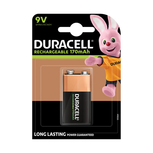 DURACELL Akku NiMH E-Block HR22, 9V/170mAh Rechargeable, Pre-charged, Retail Blister (1-Pack)