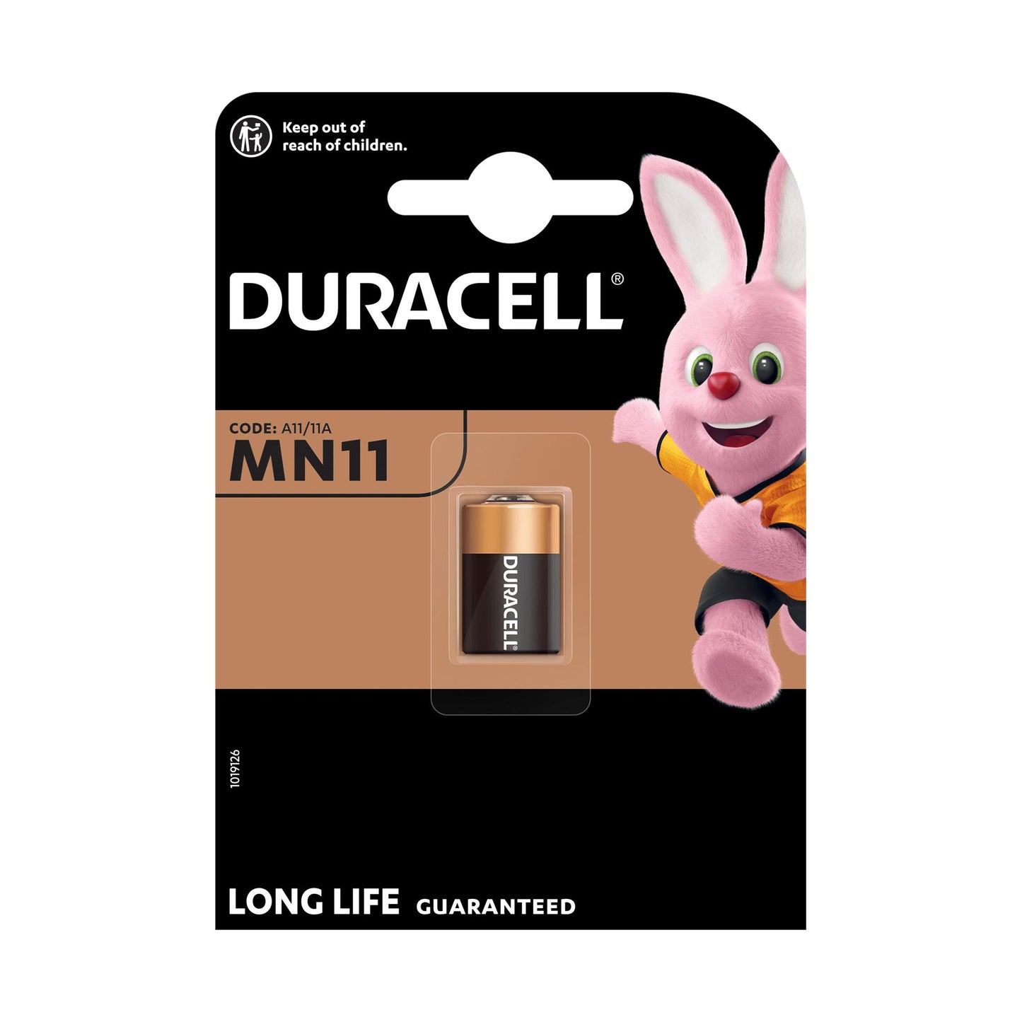 DURACELL Batterie Alkaline MN11, V11A, 6V Electronics, Retail Blister (1-Pack)