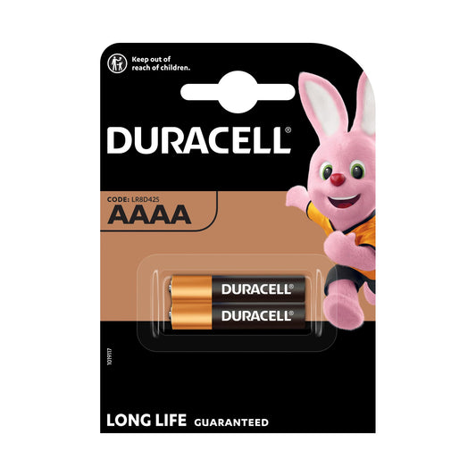 DURACELL Batterie Alkaline AAAA, 1.5V Electronics, Retail Blister (2-Pack)