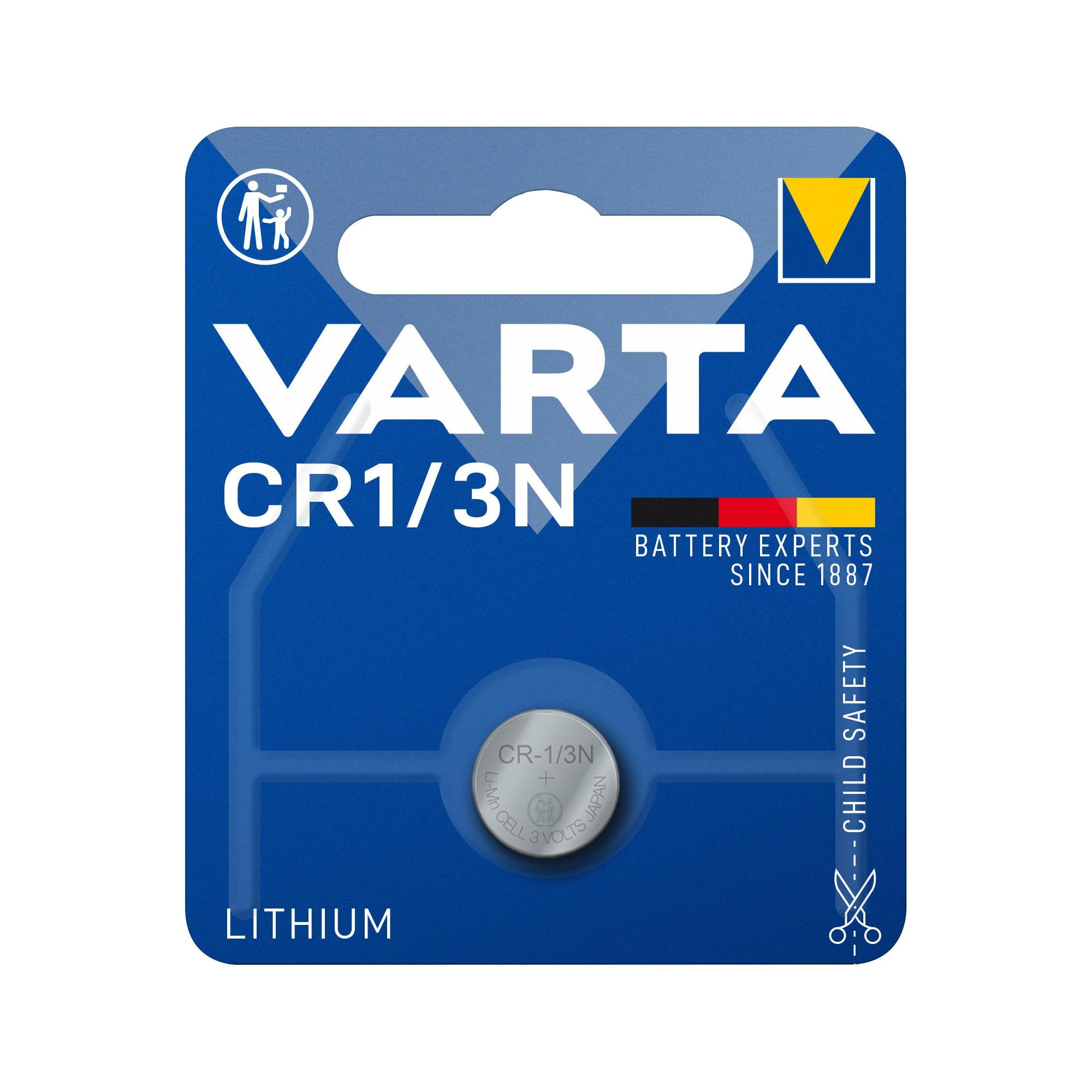 VARTA Batterie Lithium CR1/3N, 3V Photo, Retail Blister (1-Pack)