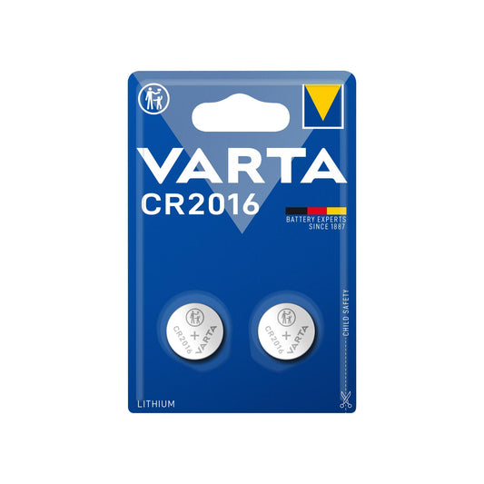 VARTA Batterie Lithium Knopfzelle CR2016, 3V Electronics, Retail Blister (2-Pack)