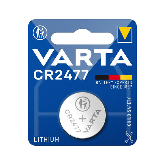 VARTA Batterie Lithium Knopfzelle CR2477, 3V Electronics, Retail Blister (1-Pack)