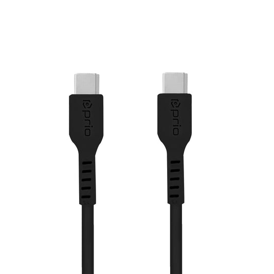 prio High-Speed Charge & Sync USB C zu USB C Kabel (1,2m) schwarz