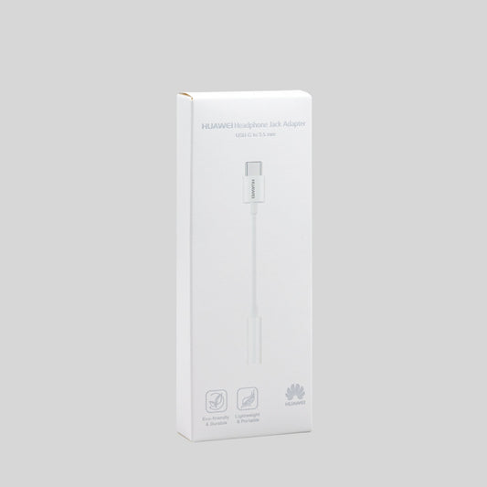 Huawei Headphone Jack Adapter Verpackung Hintergrund Grau