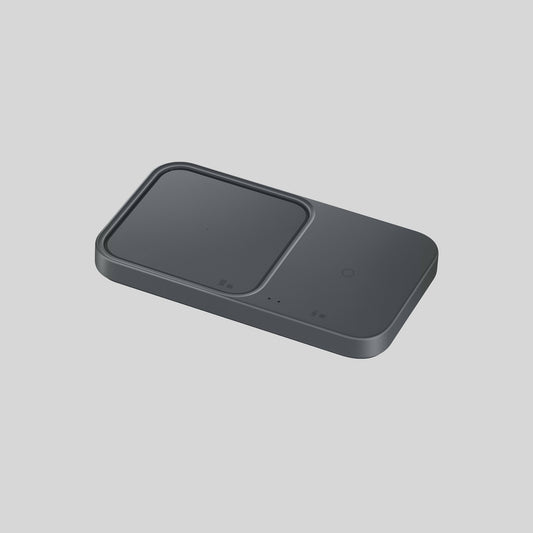 Samsung Wireless Charger Duo EP-P5400 ohne Verpackung Hintergrund Grau